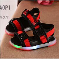 girls sandals spring fall comfort pu casual flat heel blue red gray