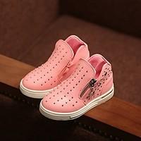 girls boots spring fall winter comfort pu casual flat heel pink