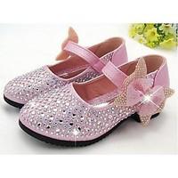 Girl\'s Flats Comfort PU Casual Blue Pink Silver Gold