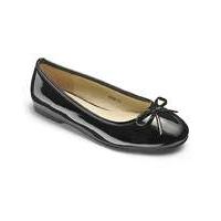 Girls Black Ballerina Shoes Standard Fit