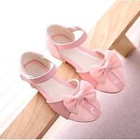 girls sandals summer pu casual flat heel bowknot black purple blushing ...