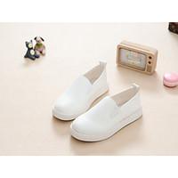 girls loafers slip ons spring summer fall closed toe leatherette casua ...