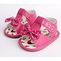 girls sandals pu summer casual bowknot flat heel orange fuchsia ruby b ...