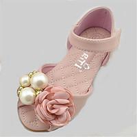 Girl\'s Sandals Spring Fall Comfort PU Outdoor Flat Heel Pink Ivory