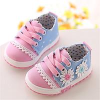 Girls\' Baby Sneakers Comfort Canvas Fall Casual Comfort Lace-up Flat Heel Blushing Pink CORAL Flat