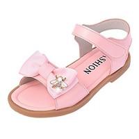 Girls\' Sandals Party Casual Summer Fall Casual Casual/Daily Walking Flower Flat Heel Blushing Pink Gray Black Under 1in