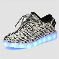 Girl\'s LED Light Up Shoes, Luminous Shoes USB charging Shoes Casual Tulle Fashion Sneakers Random Buckle Color Blue / Green / Pink / Gray