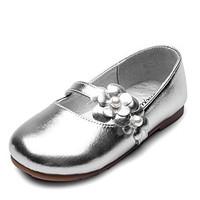 Girls\' Flats Comfort Flower Girl Shoes Leatherette Spring Fall Wedding Casual Party Evening Dress Comfort Flower Girl ShoesApplique