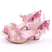 Girls\' Sandals Summer Fall Comfort Novelty Flower Girl Shoes Microfibre Wedding Party Evening Dress Casual Flat Heel Stiletto Heel