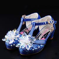 Girls\' Wedding Shoes Summer Fall Comfort Novelty Flower Girl Shoes Glitter Leatherette Wedding Party Evening Dress Casual Flat Heel