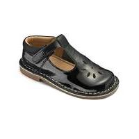 girls lola black shoes wide fit