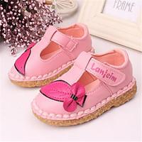 Girls\' Baby Sneakers Comfort Light Up Shoes Canvas Fall Casual Comfort Light Up Shoes Lace-up Flat Heel Ruby Blushing Pink Flat