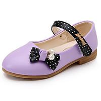 Girl\'s Flats Spring / Fall Comfort / Round Toe PU Dress Low Heel Others / Hook Loop Pink / Purple / Red Others