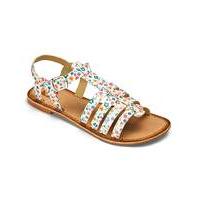 Girls Flower Print Sandals Standard Fit