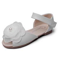 Girls\' Sandals Comfort Flower Girl Shoes Leatherette Spring Fall Wedding Outdoor Office Career Party Evening Dress CasualApplique