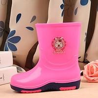 Girls\' Boots First Walkers PU Leatherette Spring Summer Outdoor Casual Walking Magic Tape Low Heel Blushing Pink Blue Fuchsia Flat