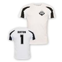 gigi buffon juventus sports training jersey white