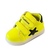 Girls\' Baby Athletic Shoes Comfort PU Spring Fall Outdoor Comfort Flat Heel White Yellow Blushing Pink Flat
