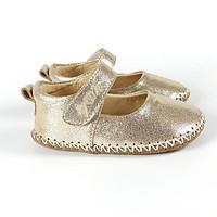 Girls\' Baby Sneakers Comfort Pigskin Spring Fall Casual Comfort Flat Heel Gold Sliver 1in-1 3/4in