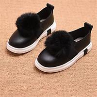 girls flats comfort pu casual black red