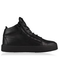 giuseppe zanotti leather may mid top trainers