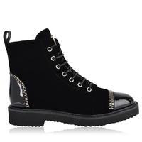 giuseppe zanotti zip detail military boots