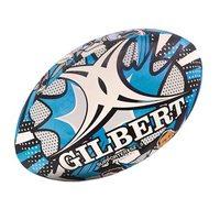 Gilbert Randoms Pop Art Training Rugby Ball - Size 5 - Blue