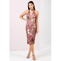 Girls On Film Tulip Print Midi Dress in Pink