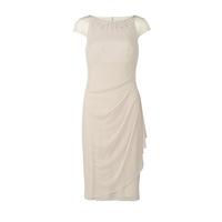 Gina Bacconi Mesh Dress with Beaded Neckline