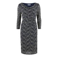 Gina Bacconi Sequinned Two Tone Lace Knit Dress