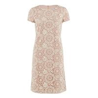 Gina Bacconi Daisy Chain Embroided Dress Cap Sleeve