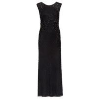 gina bacconi embellished maxi dress in black