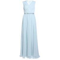 gina bacconi long chiffon dress with lace back