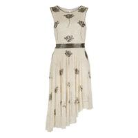 gina bacconi floral sequin and beaded dress