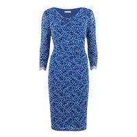 Gina Bacconi Lace Dress with Cowl Neck