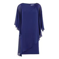 Gina Bacconi Layered Chiffon and Crepe Dress