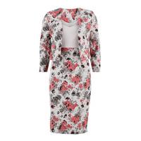 Gina Bacconi Jacquard and Crepe Dress and Jacket