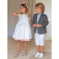 Girls Lace & Sateen Occasion Dress white