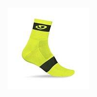 Giro Comp Racer Cycling Socks In Highlight Yellow/black Large, High Yellow/bla