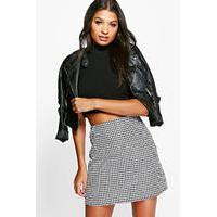 Gingham Woven Mini Skirt - multi