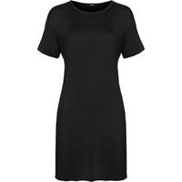 gillian short sleeve side slit top black