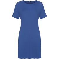 Gillian Short Sleeve Side Slit Top - Royal Blue