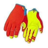 Giro Dnd Junior Ii Cycling Gloves In Glowing Red Camouflage And Black M, 