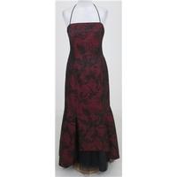 Gina Bacconi, size 10 red & black halter-neck dress