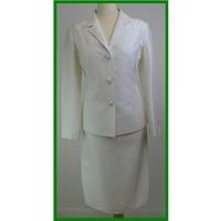 Gina Bacconi - Size: 12 - Cream / ivory - Silk dress and jacket