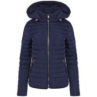 Ginger Quilted Hooded Jacket in Navy  Tokyo Laundry