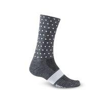 giro merino seasonal wool cycling socks 2017 charcoalwhite dot s