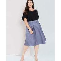 Girls On Film Grey Midi Skirt