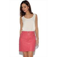 Girls On Film Faux Leather A-Line Skirt