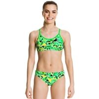 Girls Fluro Fracture Racer Back Two Piece